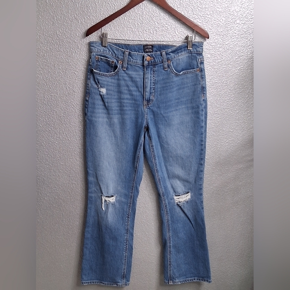 J. Crew Women's Blue Distressed Jeans